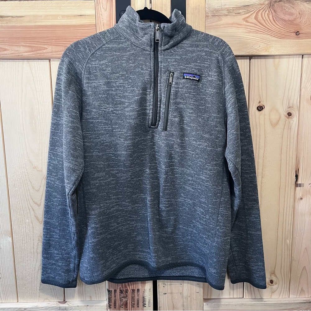 Patagonia Women’s Size M Gray Half Zip Pullover Sweatshirt Cozy Athleisure